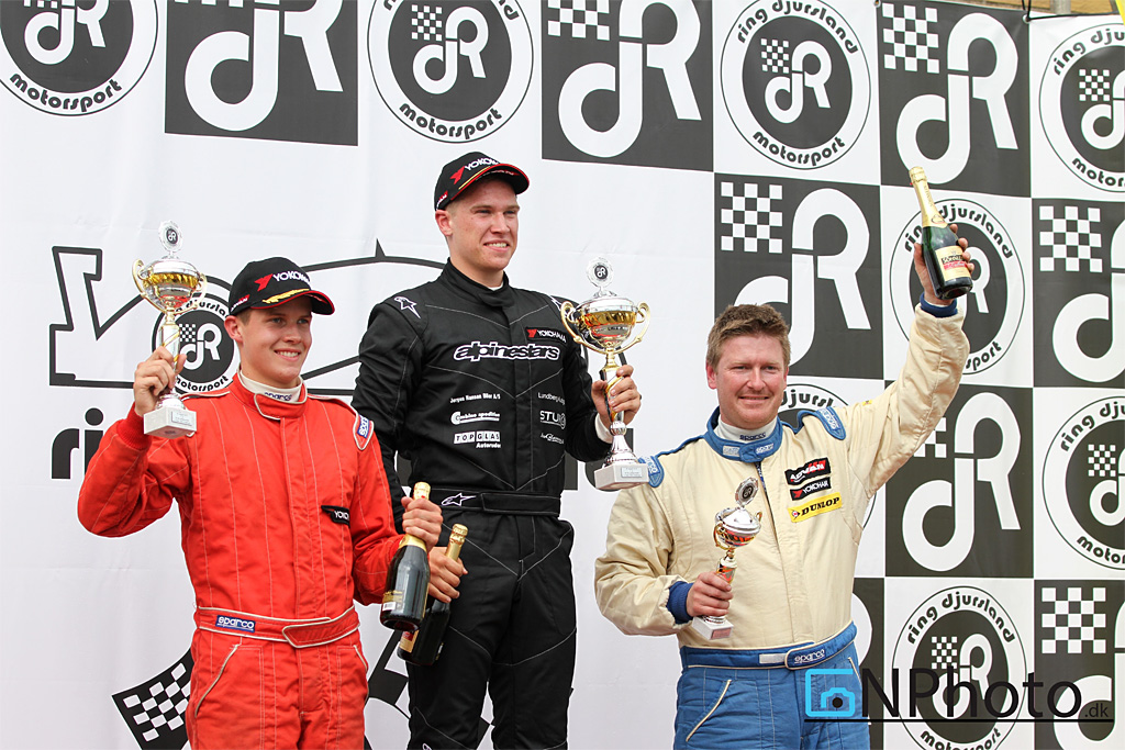 Podiet i heat 2 – Andreas Top Jensen foran Niklas Voetmann og Steffen Larsen
(Foto: CNPhoto.dk)